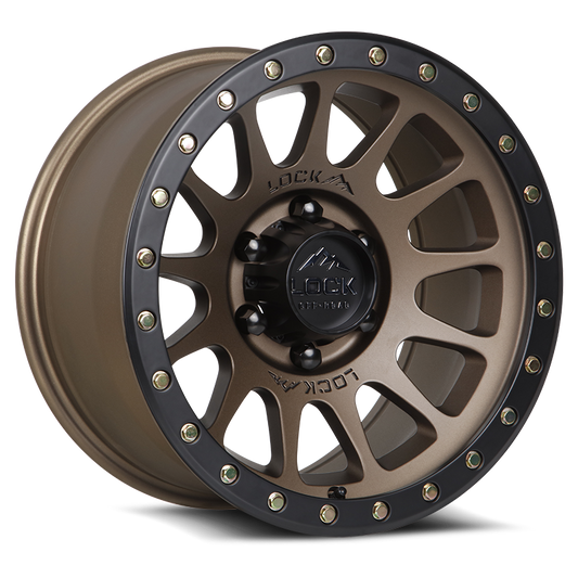 LOCK OFFROAD YOSEMITE 17X9 0 6X135 MATTE DESERT BRONZE W MATTE BLACK RING