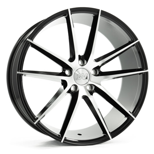 1AV ZX7 18x8 35 5x114.3 BLACK AND POLISHED FACE