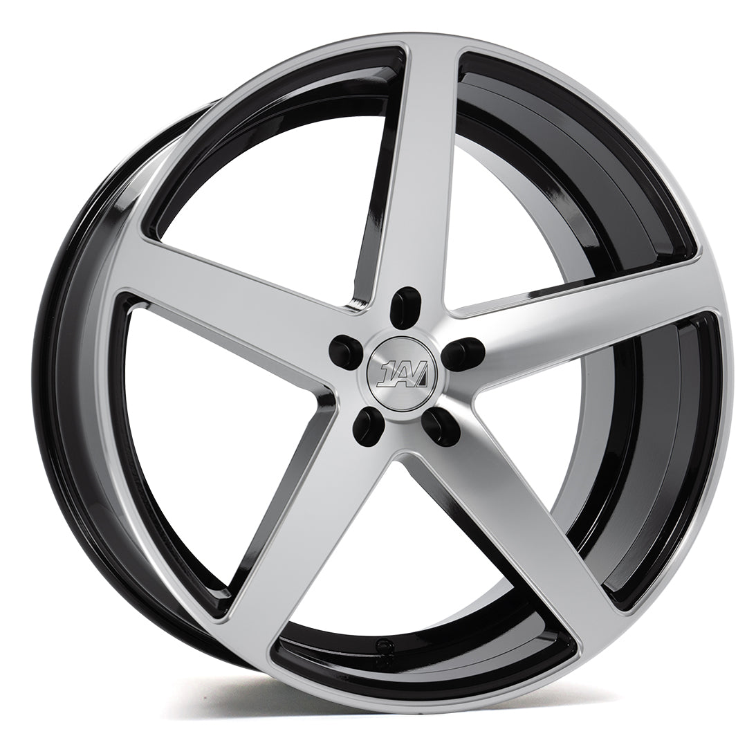 1AV ZX9 22x9 35 5x110 BLACK AND POLISHED FACE