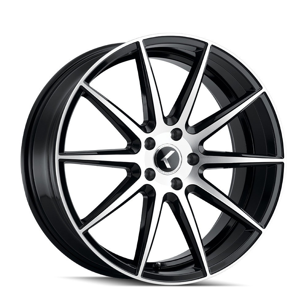 Kraze KR194 Cosmos - 18x8 40mm 5x114.3 (5x4.5) Gloss Black Machined Wheel | KR194-8865BM40