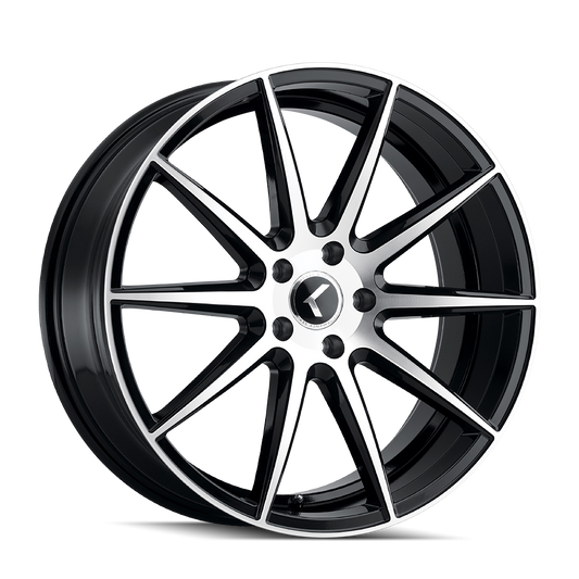 Kraze KR194 Cosmos - 18x8 40mm 5x114.3 (5x4.5) Gloss Black Machined Wheel | KR194-8865BM40