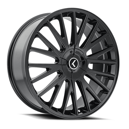 Kraze KR185 Double Down - 20x8 38mm 5x112, 5x120 Gloss Black Wheel | KR185-2818B38