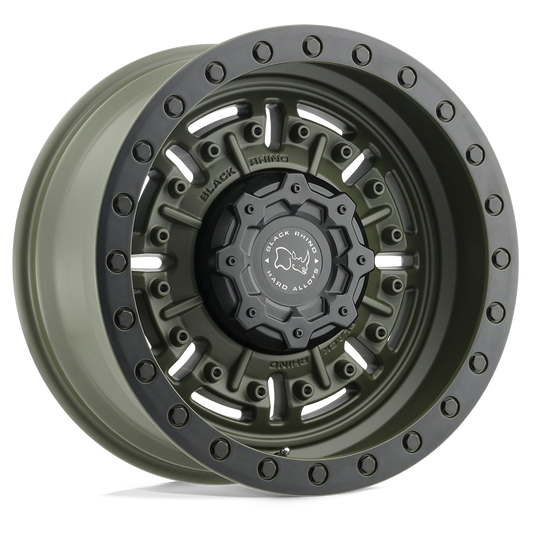 Black Rhino Hard Alloys ABRAMS - 18x9.5 -18mm 6x139.7 OLIVE DRAB GREEN Wheel | 1895ABR-86140N12