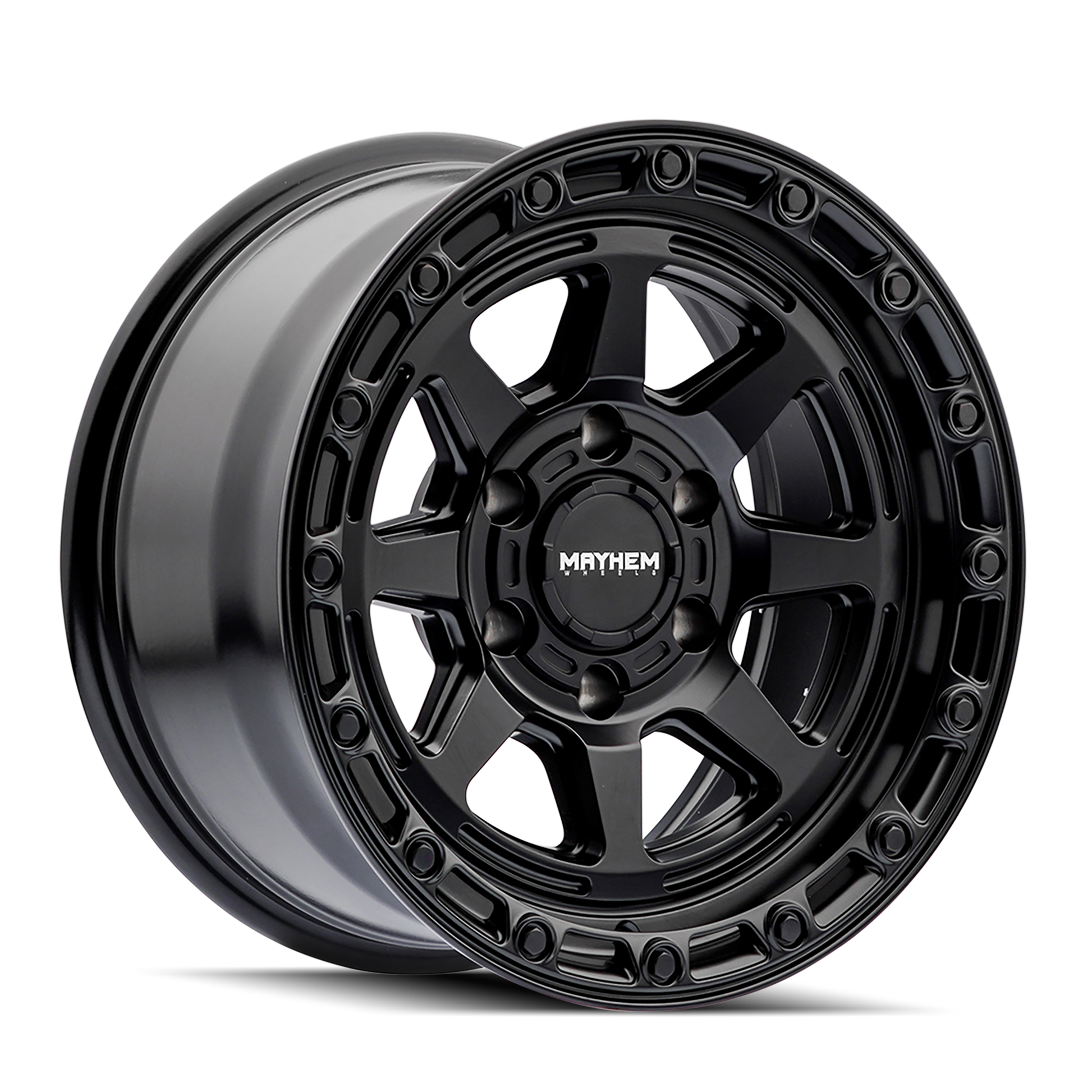 Mayhem 8306 Ridgeline - 17x8.5 0mm 5x127 Black Wheel | 8306-7873MB