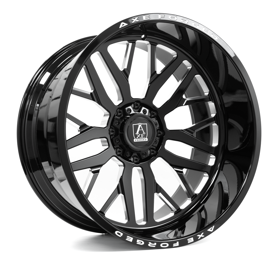AXE AF11 Forged 26x14 -76 8x165.1 GLOSS BLACK MILLED