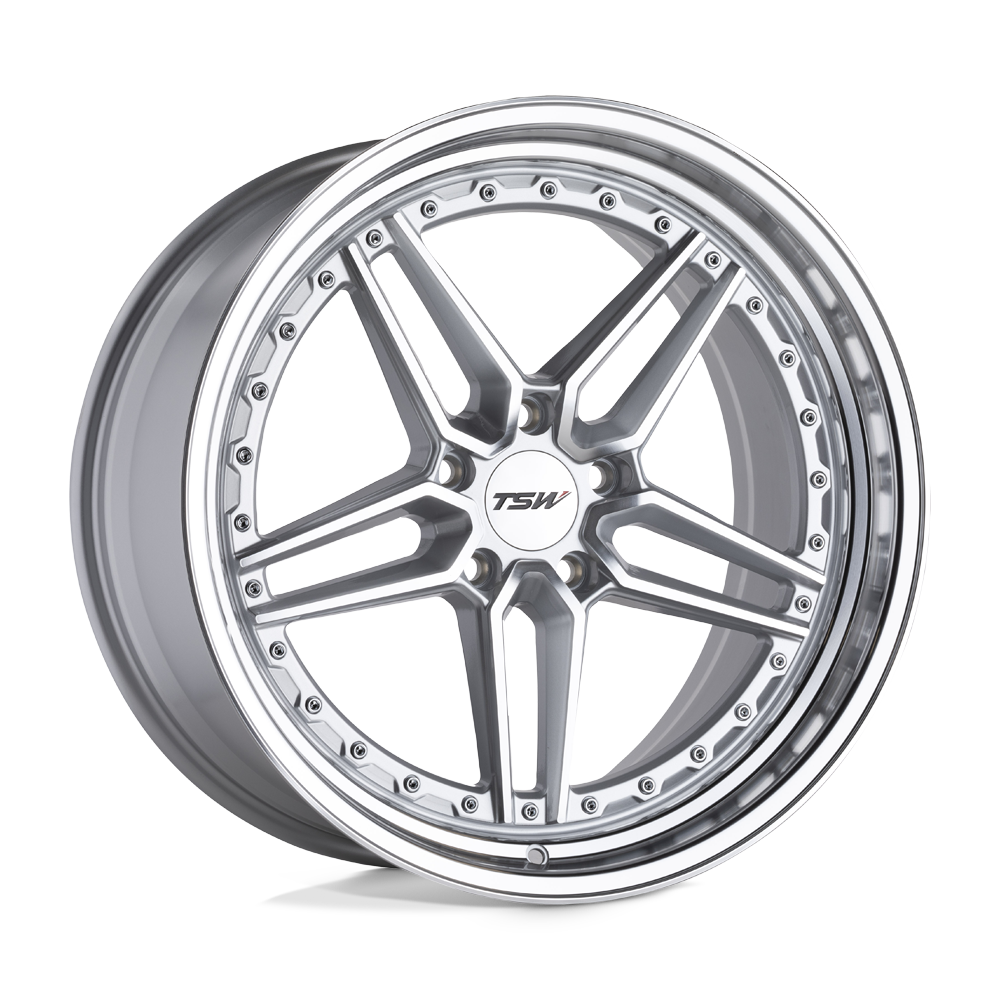 Tsw ASCARI - 20x10.5 40mm 5x112 SILVER W/MIRROR CUT FACE & LIP Wheel | 2005ACR405112S66