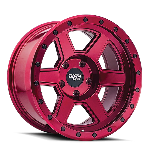 Dirty Life Compound - 18x9 -12mm 6x135 Crimson Candy Red Wheel | 9315-8936R12
