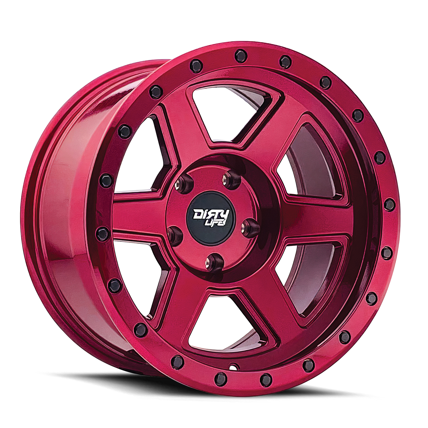 Dirty Life Compound - 18x9 -12mm 6x139.7 Crimson Candy Red Wheel | 9315-8983R12