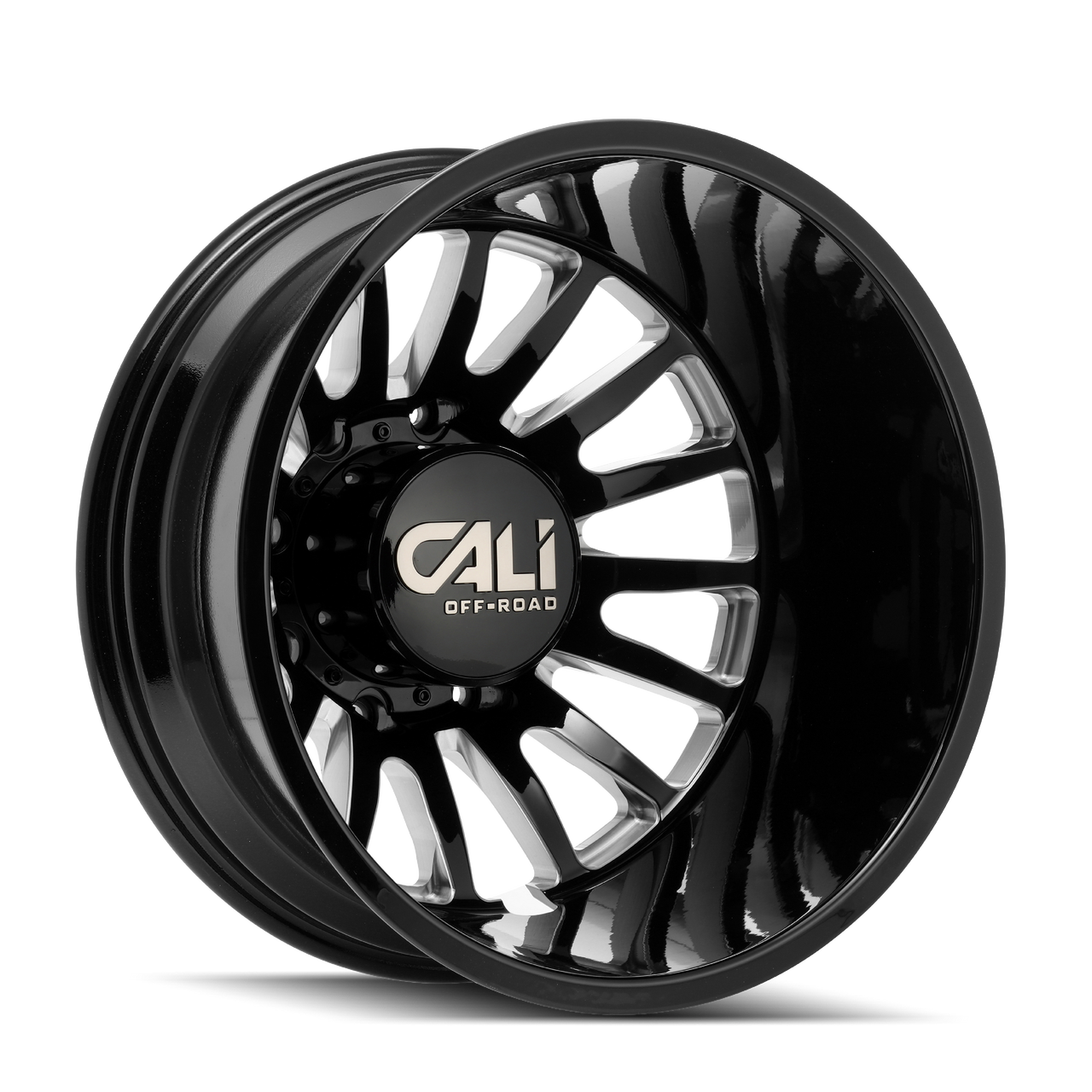 CALI OFF-ROAD SUMMIT DUALLY 9110D 20X8.25 -232MM 8x200 REAR GLOSS BLACK/MILLED SPOKES