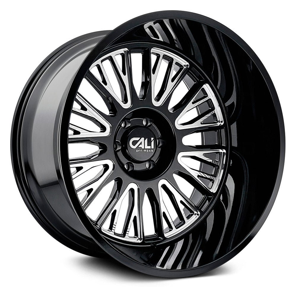 Cali Off-Road Vertex - 24x14 -76mm 8x170 Gloss Black Milled Wheel | 9116-24470BM