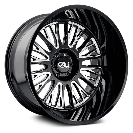 Cali Off-Road Vertex - 26x14 -76mm 6x139.7 (6x5.5) Gloss Black Milled Wheel | 9116-26483BM