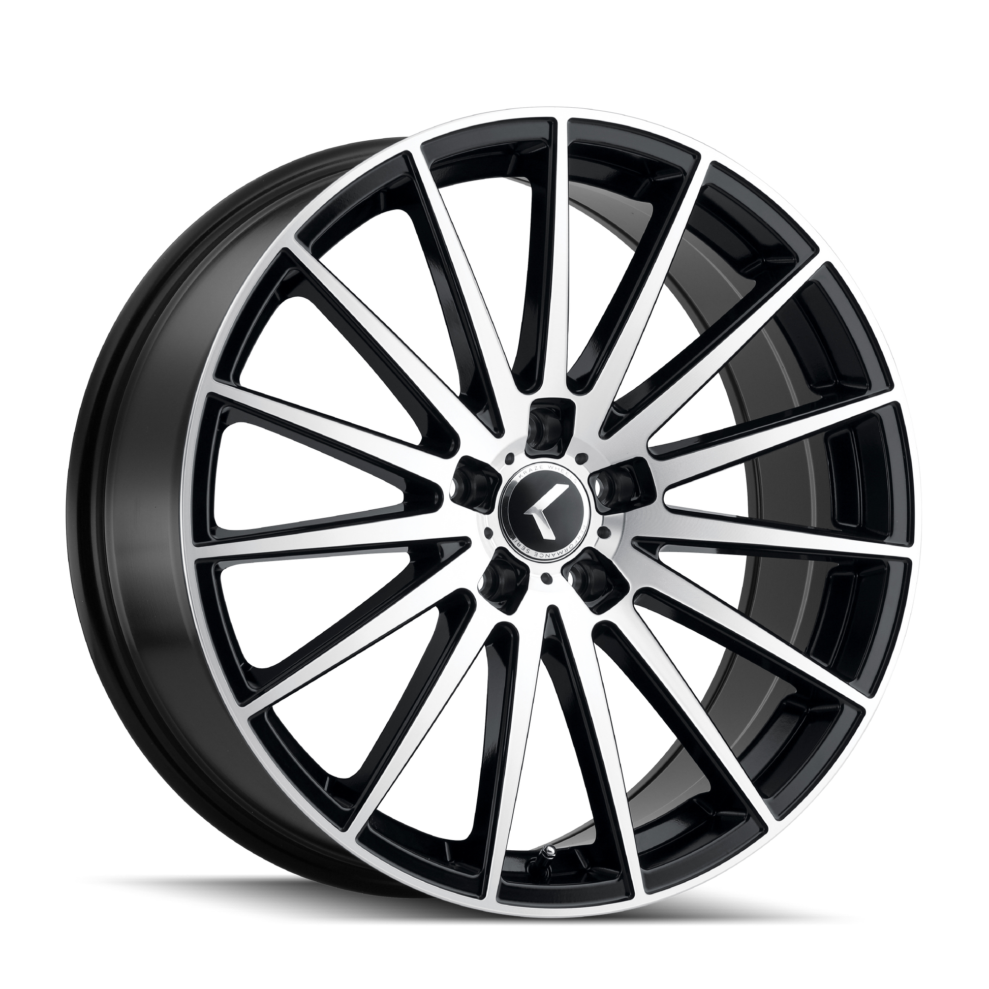 Kraze KR191 Stunna - 22x8.5 38mm 5x120 Black Machined Wheel | KR191-22812BM38
