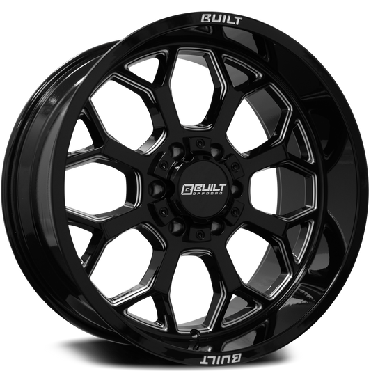 BUILT OFF-ROAD BTO-1 20x10 -19 8x180 GLOSS BLACK MILLED