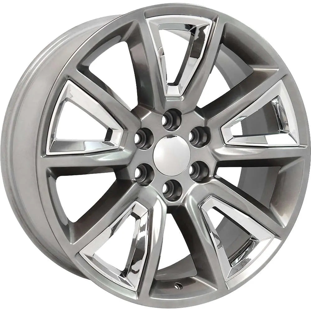 O.E. REVOLUTION C-08 22X9 31 6X139.7 SILVER + BLACK INSERTS