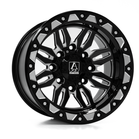 AXE CERUS UTV 15x10 4x137,4x156 GLOSS BLACK MILLED