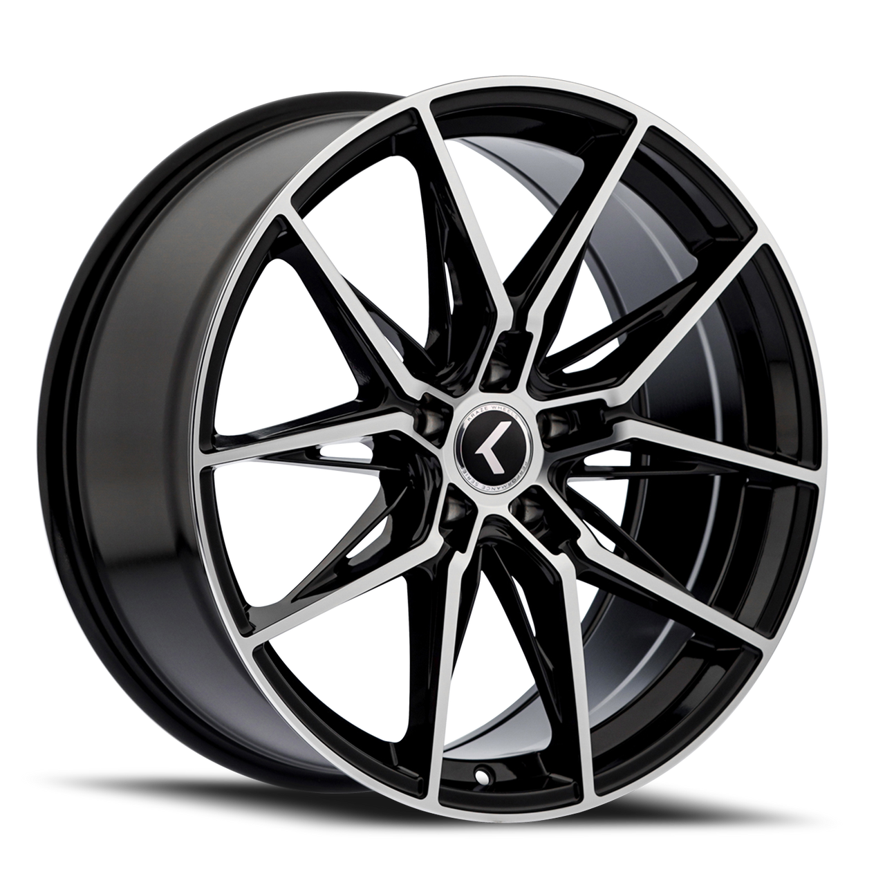 Kraze KR196 Evolve - 18x8.5 40mm 5x112 Gloss Black Machined Wheel | KR196-8845BM40