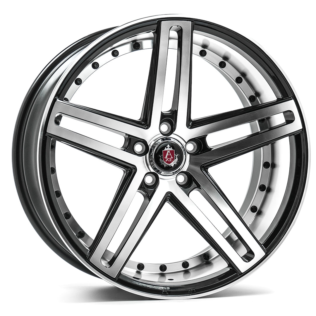 AXE EX20 19x8.5 40 5x112 BLACK AND POLISHED FACE