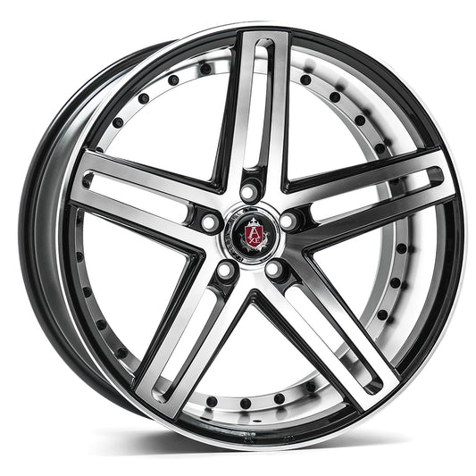 AXE EX20 22x9 5x130 BLACK AND POLISHED FACE