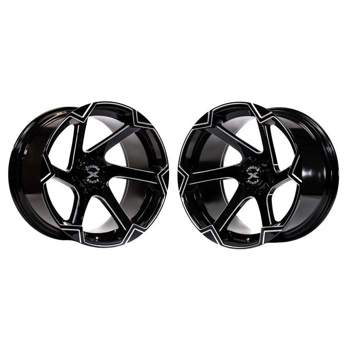 Xtreme Force XF-11 20x10 -25 6x139.7 (6x5.5)/6x135 Black and Milled (right)
