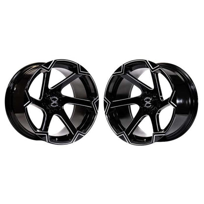 Xtreme Force XF-11 20x10 -25 6x139.7 (6x5.5)/6x135 Black and Milled (right)