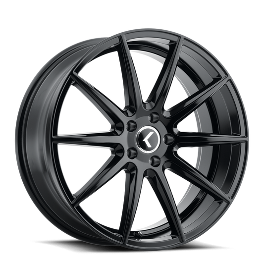Kraze KR194 Cosmos - 18x8 40mm 5x108 Gloss Black Wheel | KR194-8831GB40