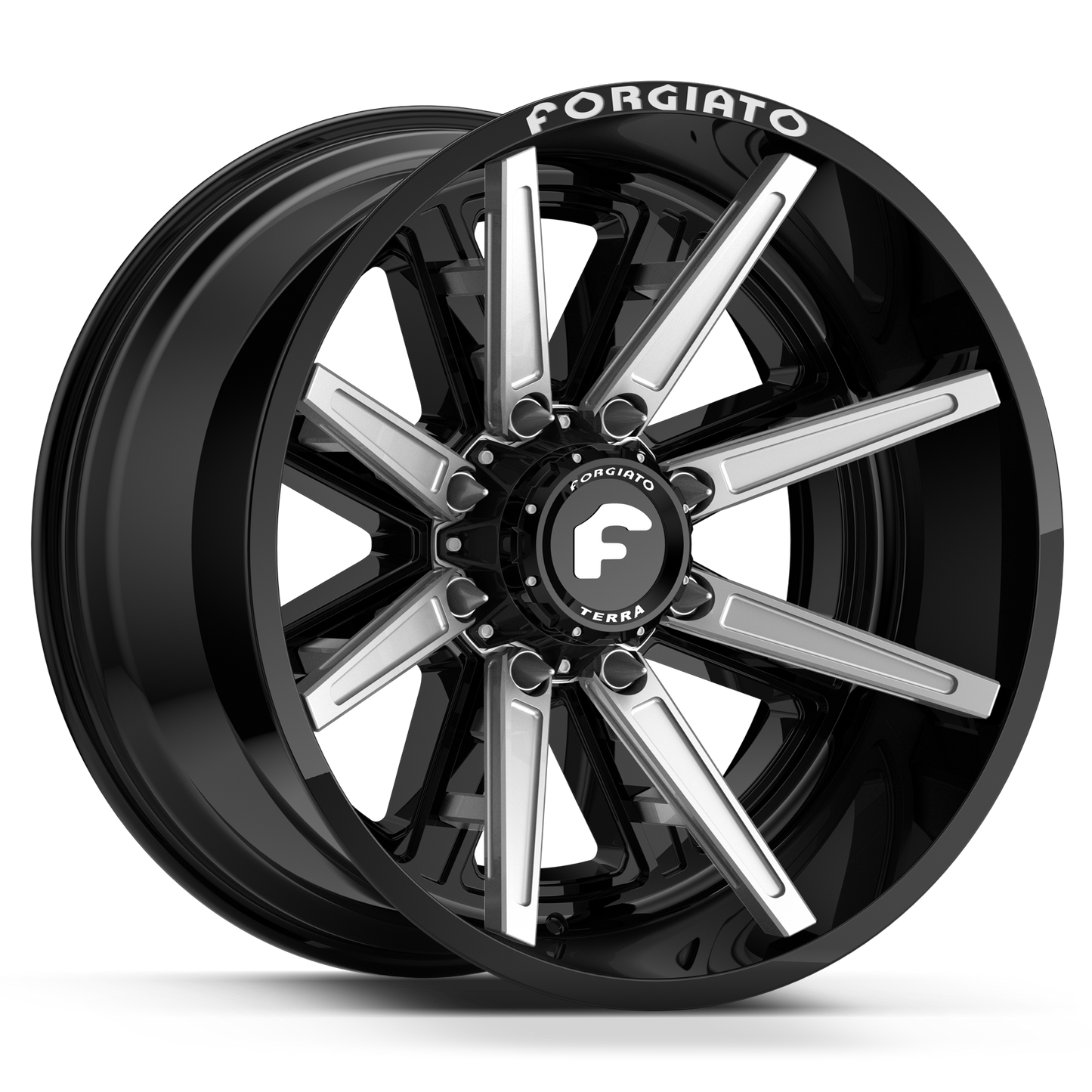 24x12 -44 5X127/139.7 FORGIATO FLOW TERRA 005 Gloss Black/Machined - Wheels | Rims