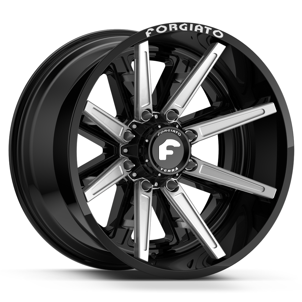 24x12 -44  5X127/139.7 FORGIATO FLOW TERRA 005 Gloss Black/Machined - Wheels | Rims