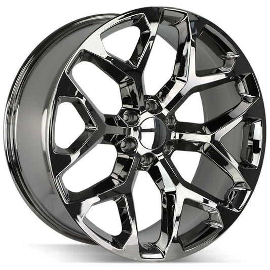 Strada Wheel Replicas Snowflake R176 22x9 31 6x139.7 Black Chrome