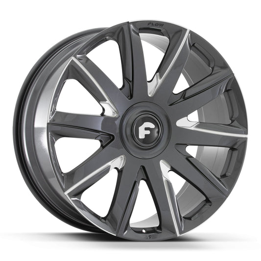 26x10 +20 6x139.7 Forgiato Flow 004 (Gunmetal & High Polish) - Wheels | Rims