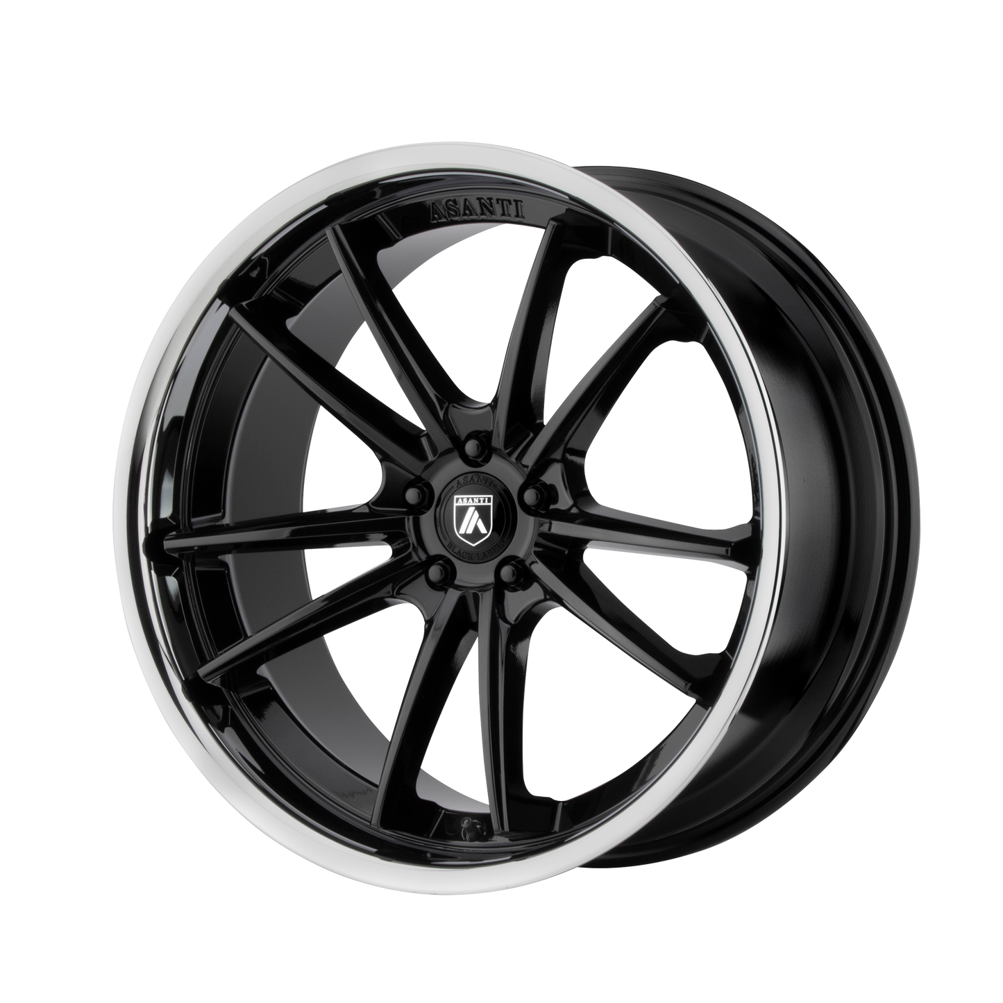 Asanti Black ABL-23 SIGMA - 20x9 35mm 5x120 GLOSS BLACK W/ CHROME LIP Wheel | ABL23-20905235BK