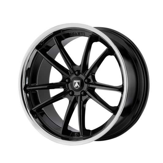Asanti Black ABL-23 SIGMA - 20x9 35mm 5x120 GLOSS BLACK W/ CHROME LIP Wheel | ABL23-20905235BK