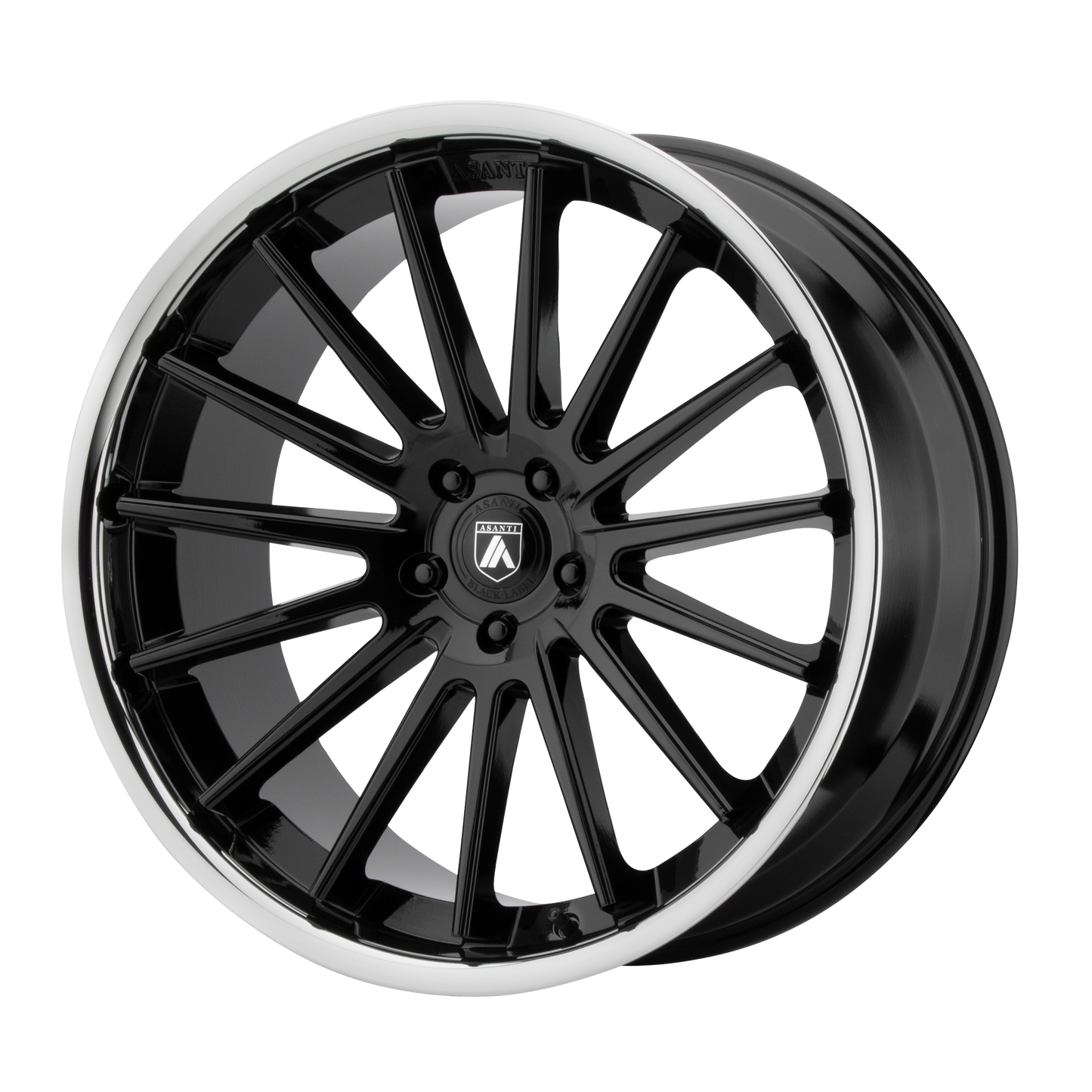 Asanti Black ABL-24 BETA - 20x10.5 25mm 5x130 GLOSS BLACK W/ CHROME LIP Wheel | ABL24-20055325BK