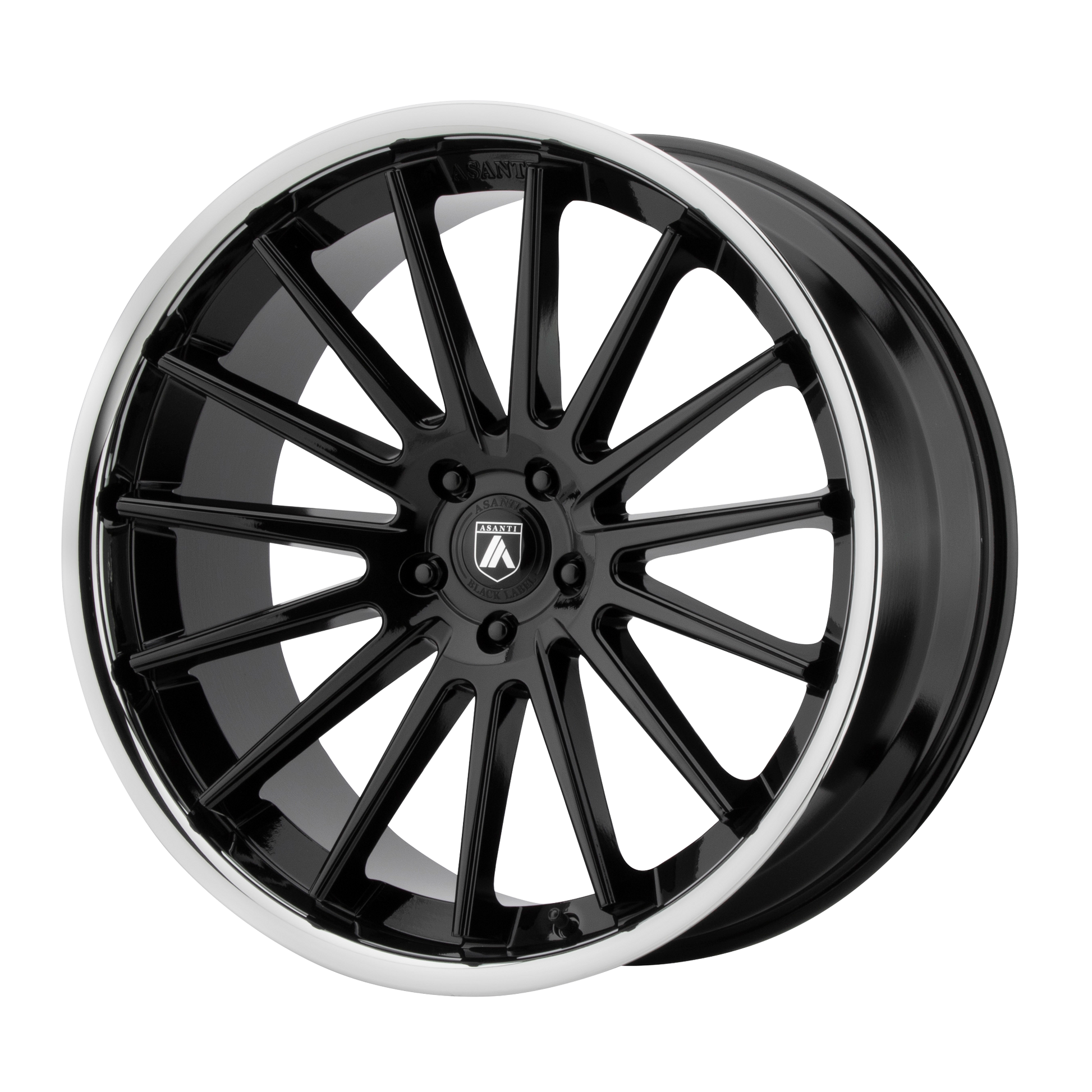 Asanti Black ABL-24 BETA - 20x10.5 25mm 5x130 GLOSS BLACK W/ CHROME LIP Wheel | ABL24-20055325BK