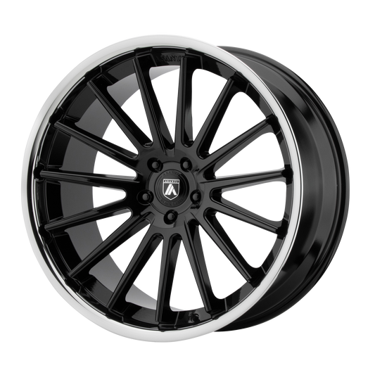 Asanti Black ABL-24 BETA - 20x10.5 25mm 5x130 GLOSS BLACK W/ CHROME LIP Wheel | ABL24-20055325BK