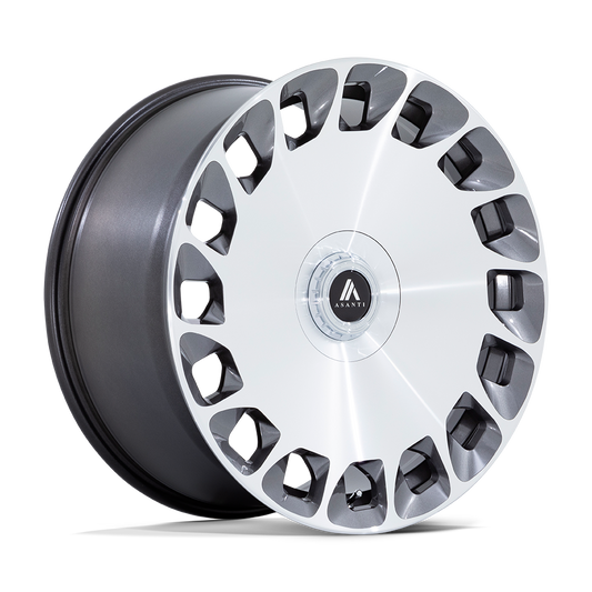 Asanti Black AB045 ARISTOCRAT - 20x10.5 25mm 5x130 GLOSS PLATINUM BRIGHT MACH FC Wheel | AB045AD20053625