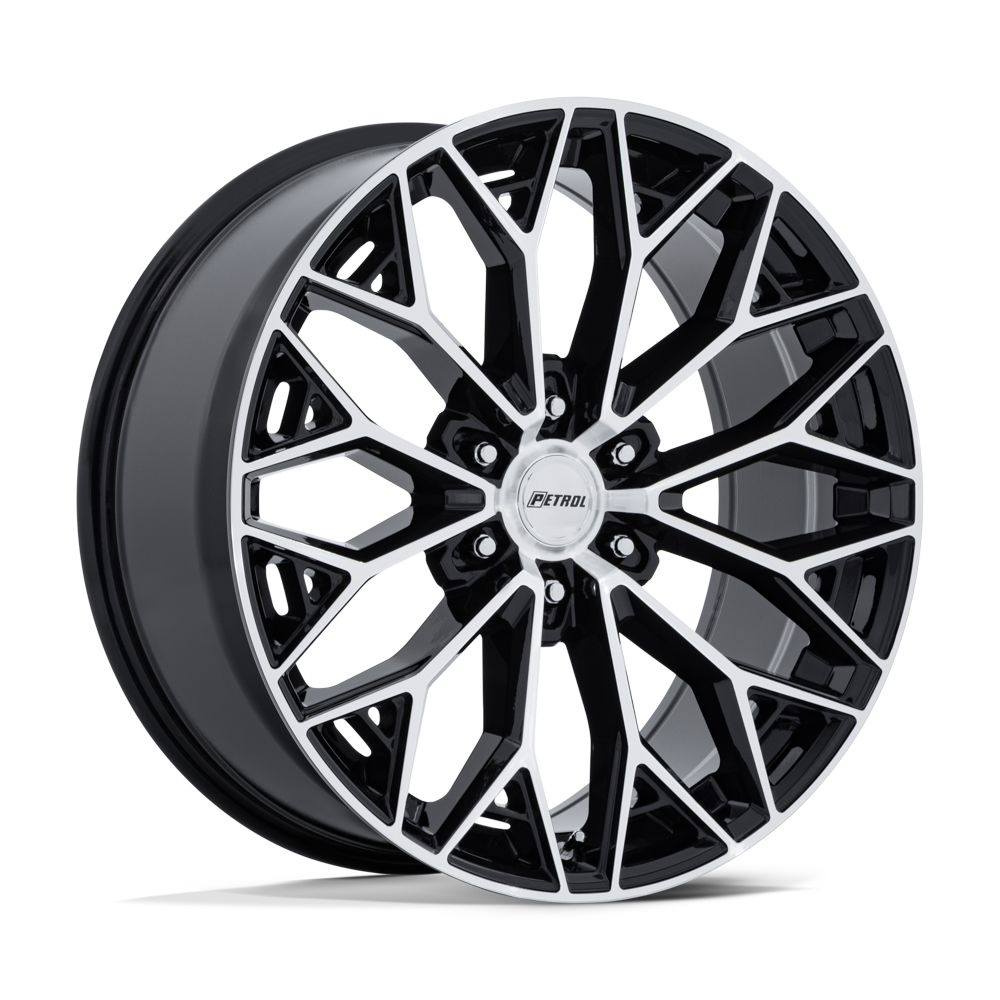 PETROL PE006 P5E 20X9.5 25 6X139.7 GLOSS BLACK W/ MACHINED FACE
