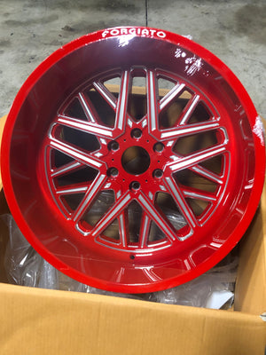 FORGIATO FLOW TERRA 003 22x10 -18 5x5.5 (5x139.7) RED MILLED - Wheels | Rims