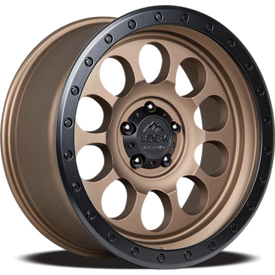 LOCK OFFROAD 50CAL 20X9 0 6X139.7 MATTE DESERT BRONZE W MATTE BLACK RING