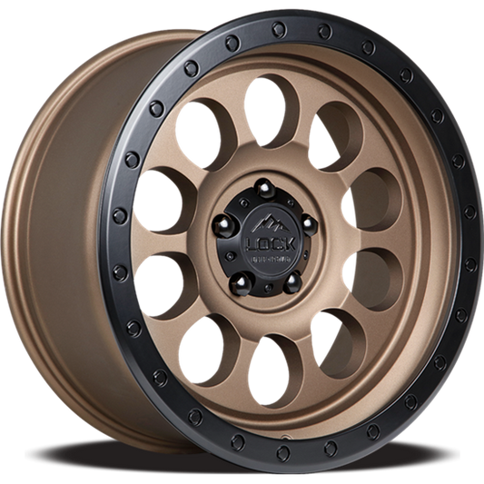 LOCK OFFROAD 50CAL 20X9 0 6X139.7 MATTE DESERT BRONZE W MATTE BLACK RING