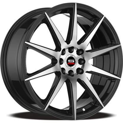 SPEC-1 SP-51 18X8 38 4X100/4X114.3 GLOSS BLACK & MACHINED