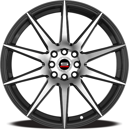 SPEC-1 SP-51 18X8 38 4X100/4X114.3 GLOSS BLACK & MACHINED