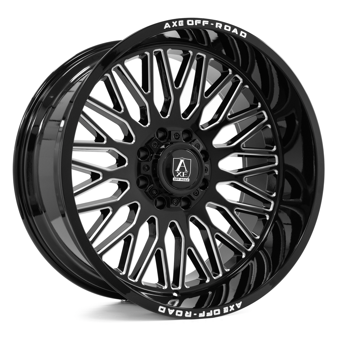 AXE KRATOS 24x12 -44 8x170 GLOSS BLACK MILLED