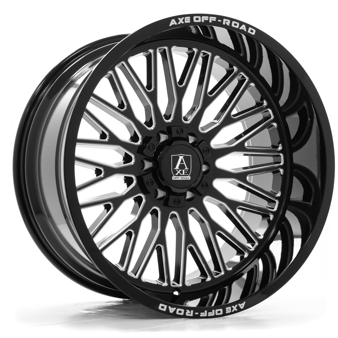 AXE KRATOS 22x12 -44 8x165.1 GLOSS BLACK MILLED
