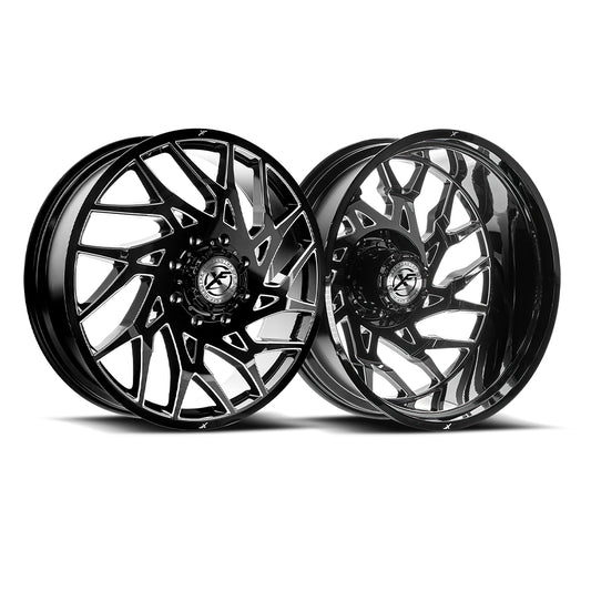 XF Dually XF-229 Dually 26x8.25 -192 8x165.1 Gloss Black & Milled 229O268258-192GBM