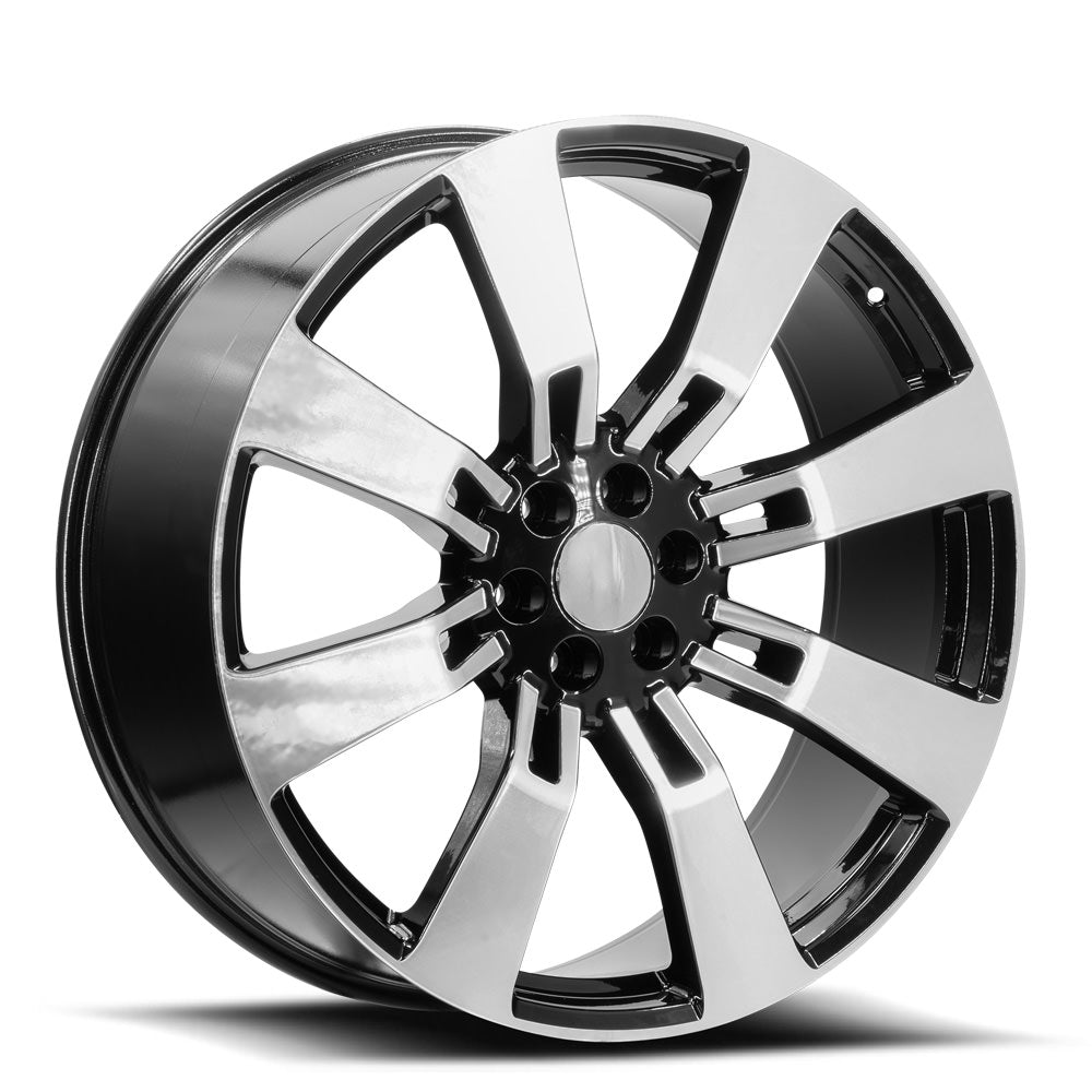 O.E. REVOLUTION G-02 22X9 31 6X139.7 GLOSS BLACK & MACHINED