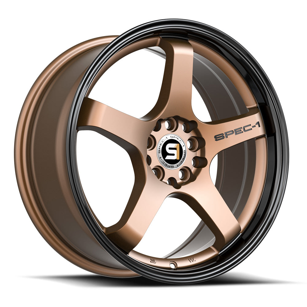 Spec-1 SPT-31 19x8.5 20 Blank 4x/5x Matte Bronze & Black Lip SPT-311985BL20MZBL