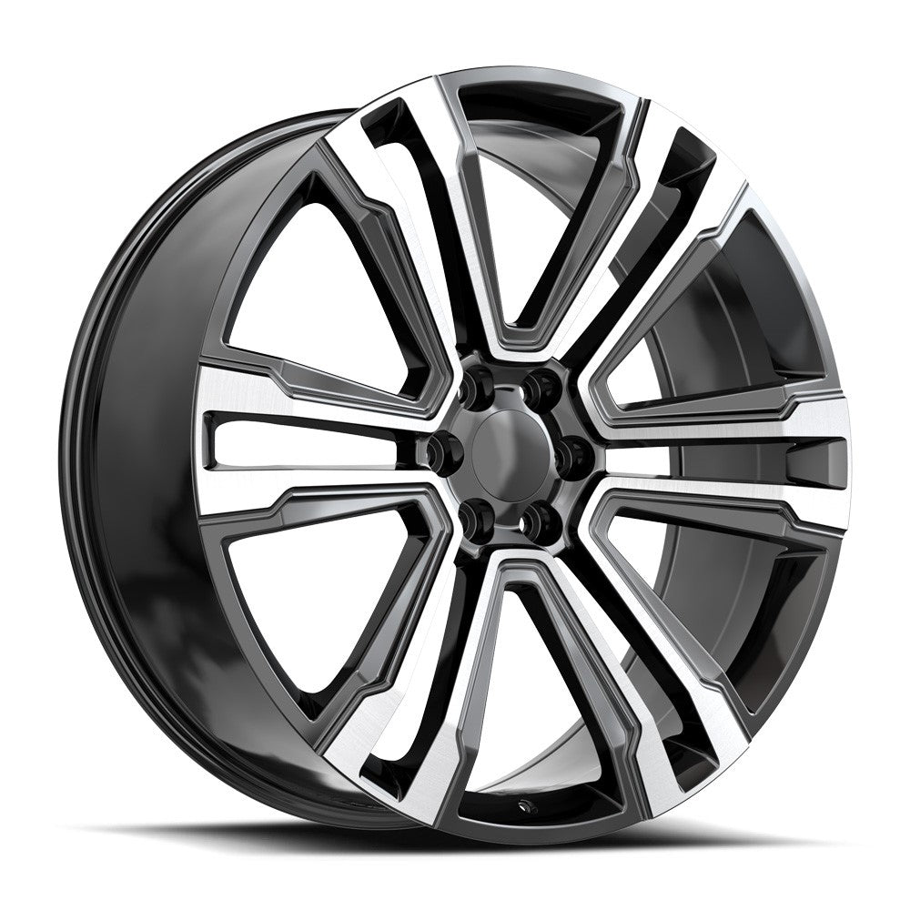 O.E. REVOLUTION G-10 24X10 24 6X139.7 GLOSS BLACK & MACHINED