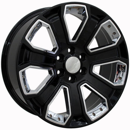 O.E. REVOLUTION G-06 24X10 31 6X139.7 GLOSS BLACK & MACHINED