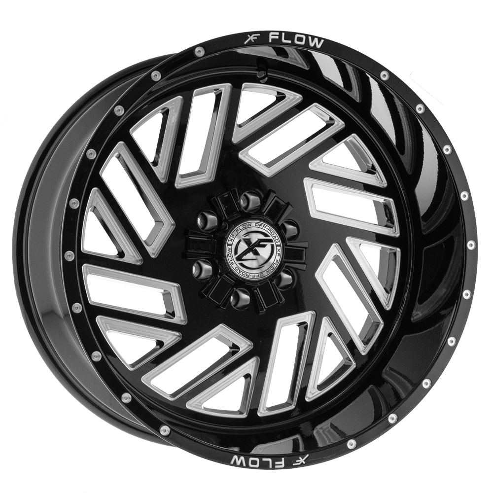 XFX Flow XFX-304 22x12 -44 5x139.7/5x150 Gloss Black & Milled XFX-N-304221251397150-44BMW