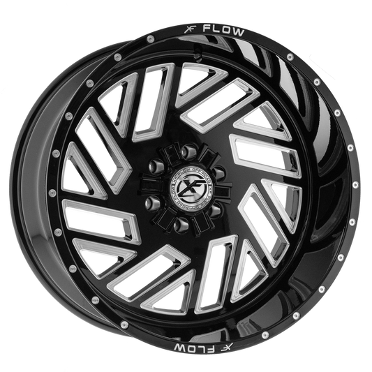 XFX Flow XFX-304 22x12 -44 5x139.7/5x150 Gloss Black & Milled XFX-N-304221251397150-44BMW